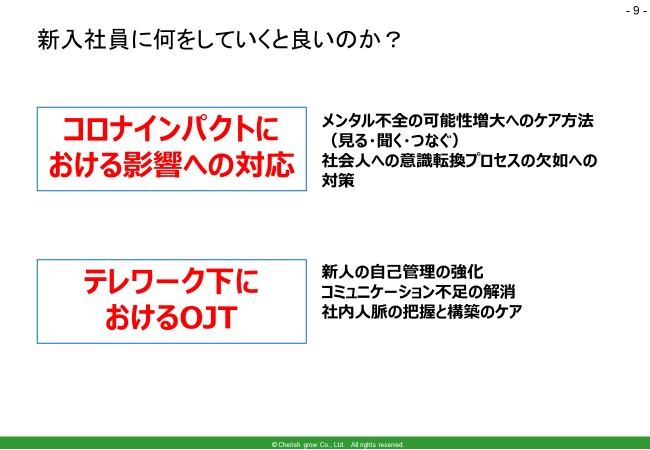 森川講師メンタルケア・コロナ禍の新入社員に何をしていけば良いのか
