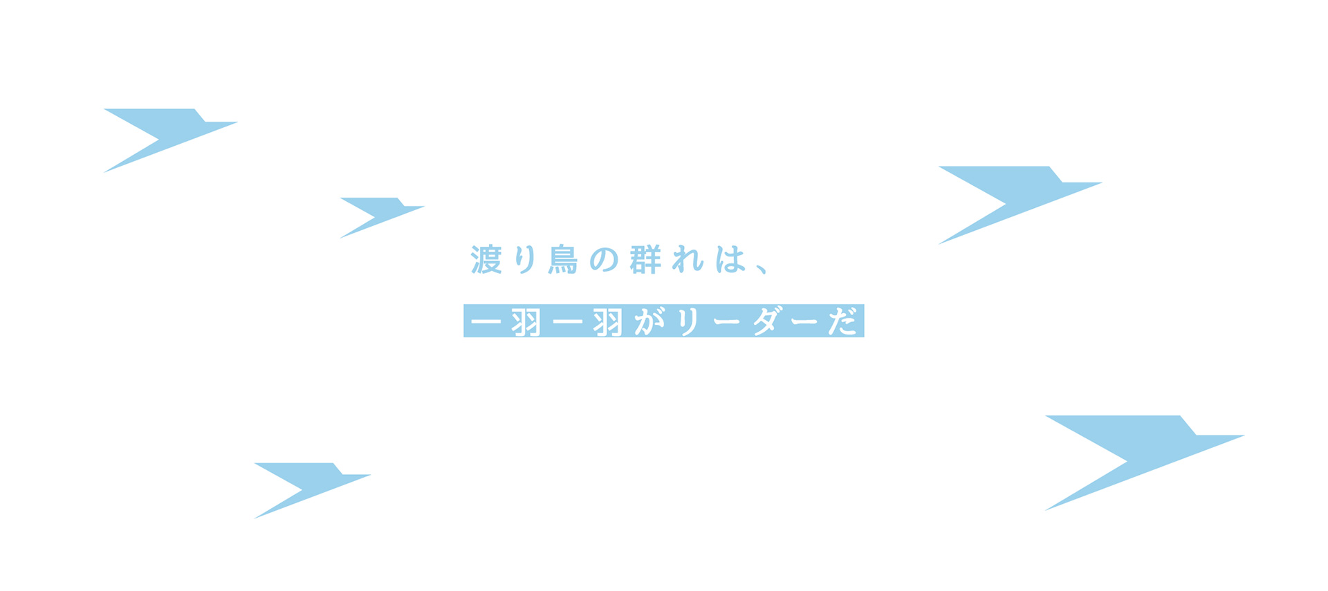 渡り鳥の群は、一羽一羽がリーダーだ